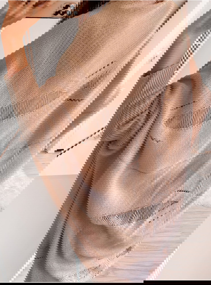 KARDIGAN Z PRZETARCIAMI KARIDA