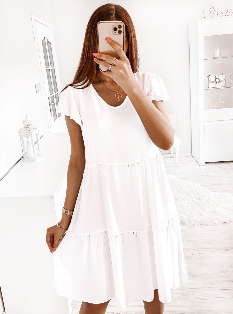Biała sukienka oversize Odelina