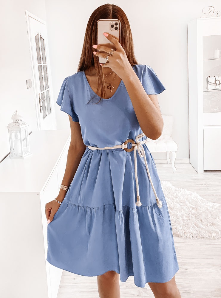 Niebieska sukienka oversize Odelina