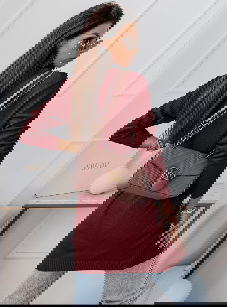 Bordowy kardigan narzutka bez guzików...