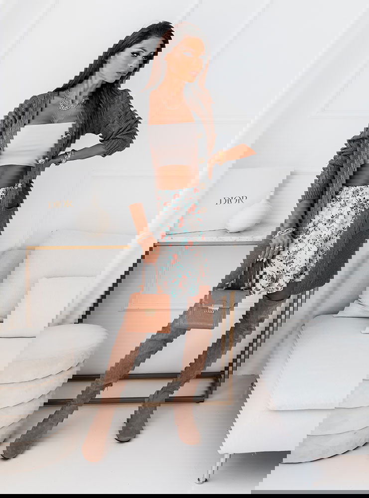 Kardigan z warkoczowym splotem i...