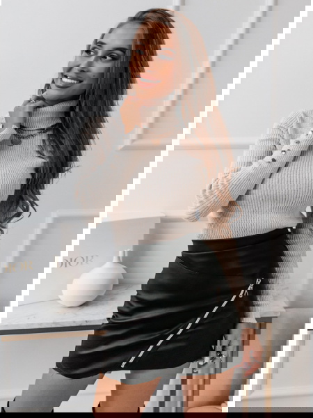 Dopasowana spódnica mini z... 2