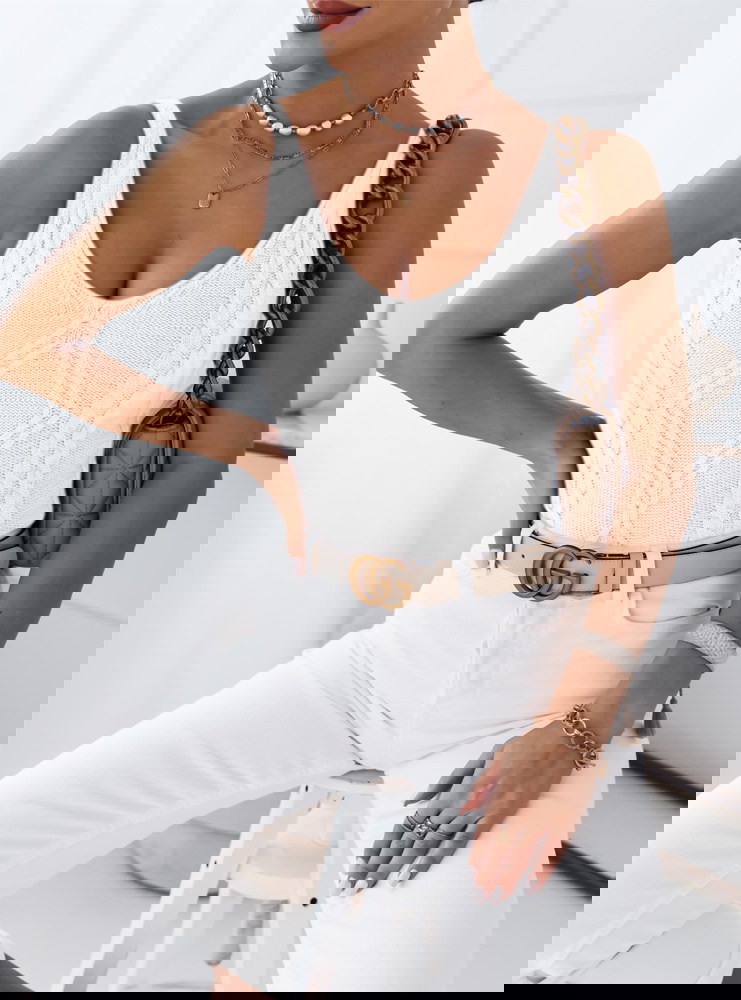 Swetrowa bluzka na ramiączkach Nacele...