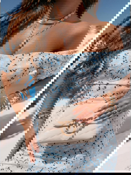 Wzorzysta sukienka midi... 2