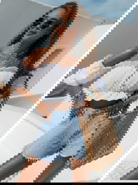 Biała bluzka hiszpanka z... 2