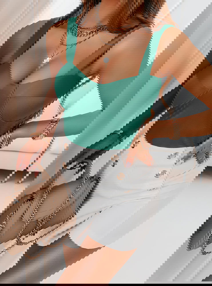 Zielona bluzka na ramiączkach Gerttolia