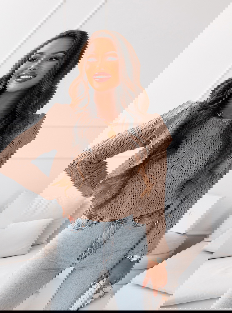 Ażurkowy sweter Zaritta - latte