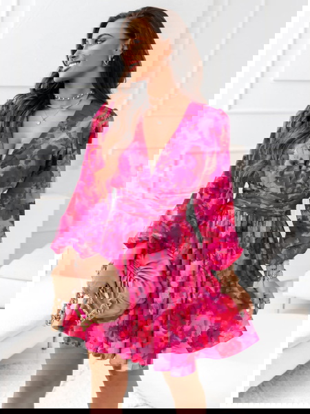 Kwiecista sukienka z... 2