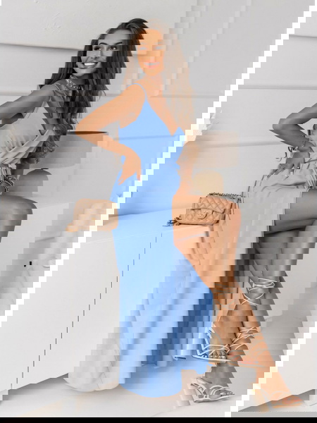 Błękitna długa przekładana... 2