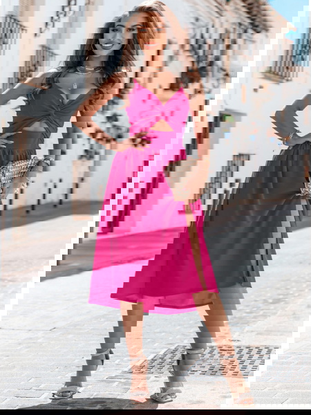 Sukienka midi z wycięciem... 2