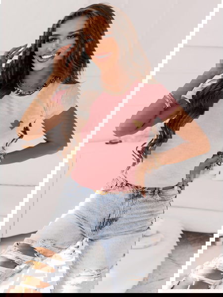 Pudrowa koszulka na krótki... 2