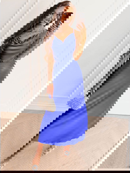 Chabrowa satynowa sukienka... 2