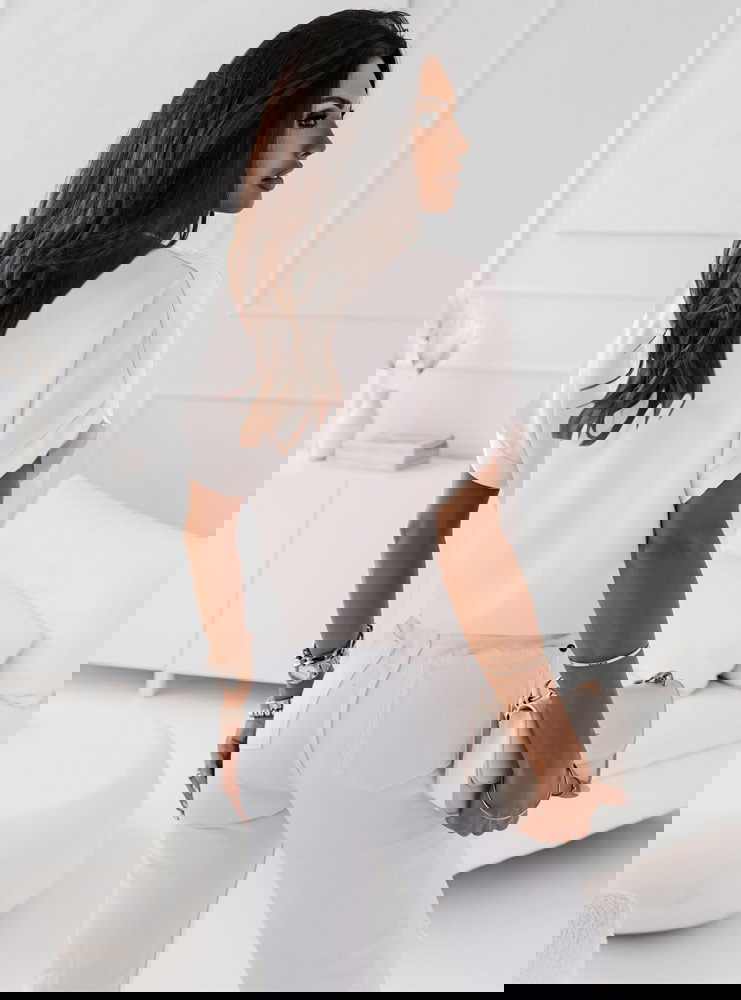 Biała bluzka z ozdobnym wiązaniem Wrkoo