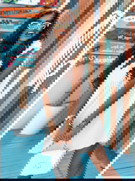 Biała muślinowa sukienka z... 2