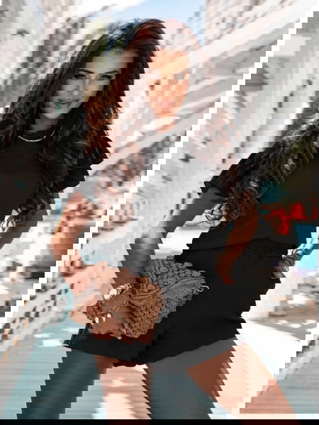 Czarny muślinowy komplet... 2