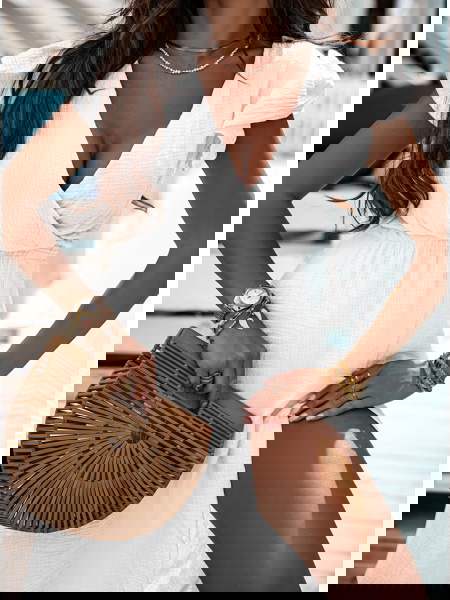 Biała muślinowa sukienka z... 2