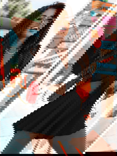 Czarny muślinowy komplet... 2