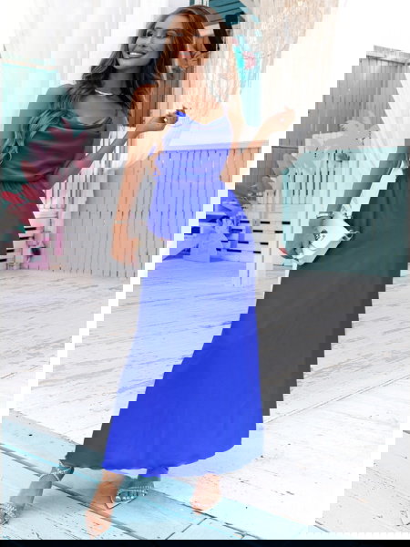 Chabrowa satynowa sukienka... 2