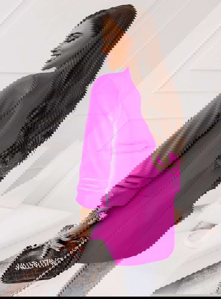 Fioletowa marynarka z marszczeniami...