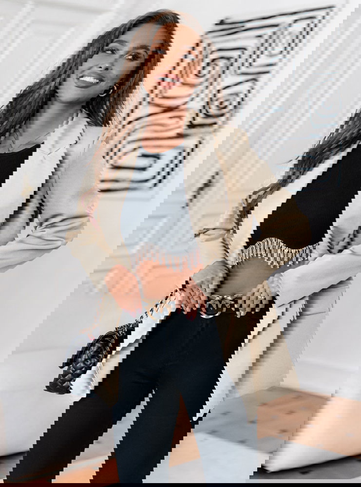 Jasnobeżowa marynarka dwurzędowa  Soline