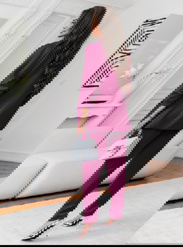 Purpurowy komplet garniturowy ze...