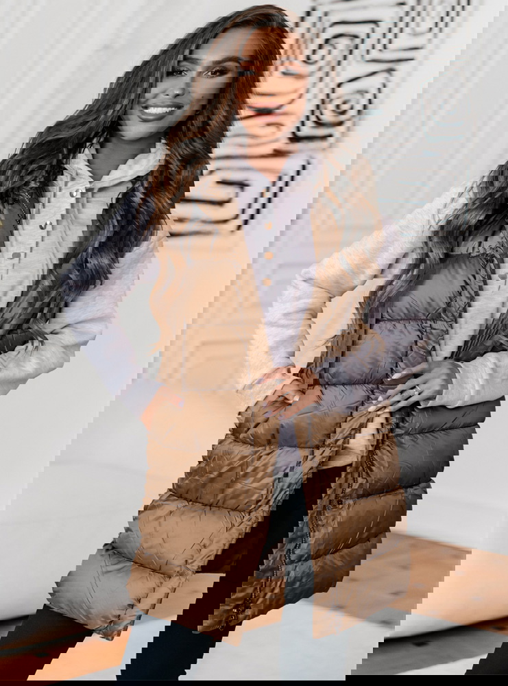 Pikowana kamizelka z kapturem...