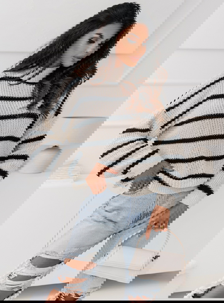 Sweter z półgolfem Moretiaa - wzór 3