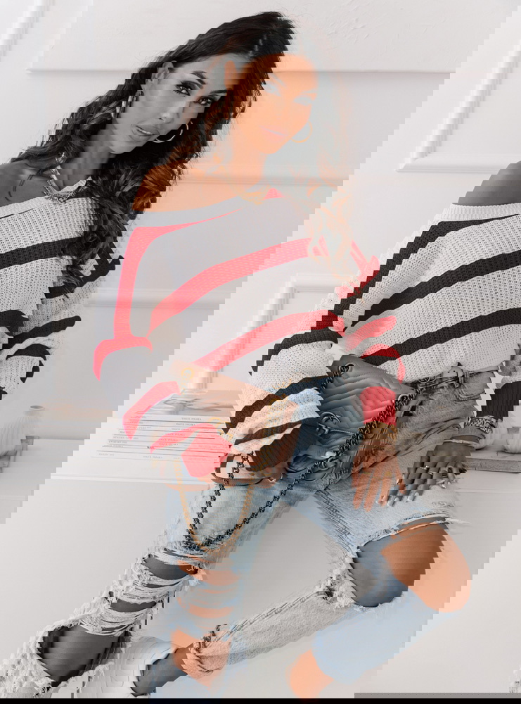 Sweter w paski Claudette - wzór 1