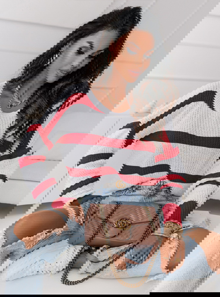 Sweter w paski Claudette - wzór 1