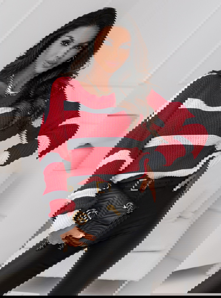 Sweter w paski Claudette - wzór 2