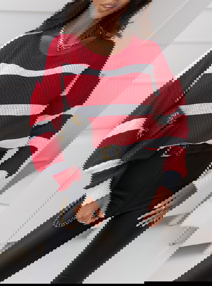 Sweter w paski Claudette - wzór 2