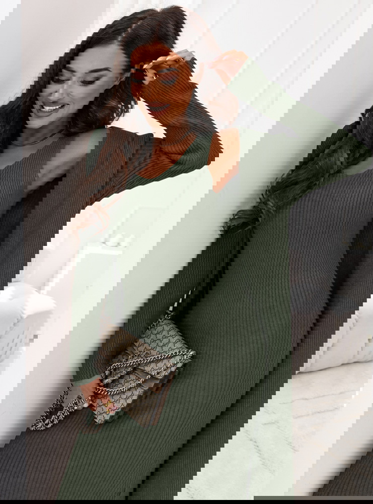 Komplet swetrowy kardigan i sukienka...