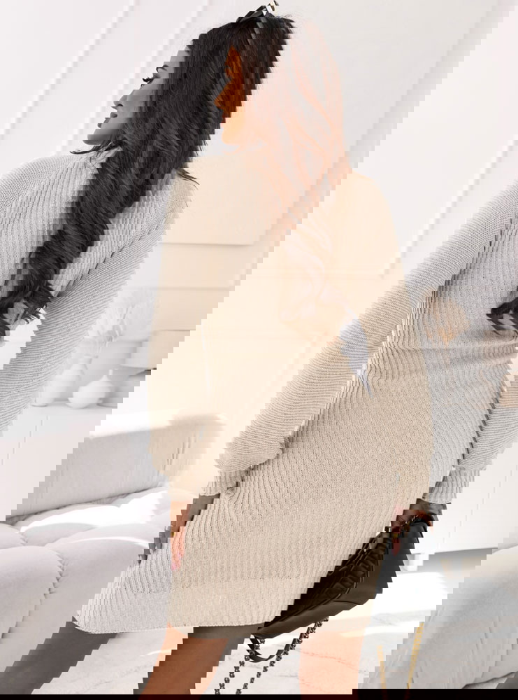 Beżowa sukienka swetrowa Aurelie