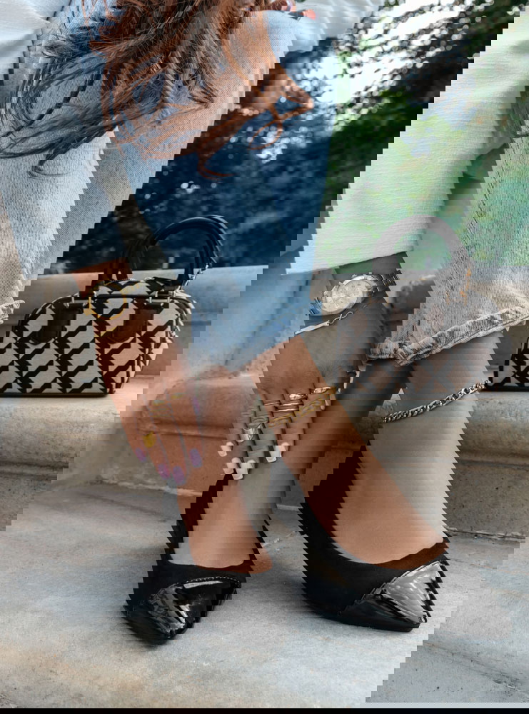 Czarne klasyczne balerinki Agaathe