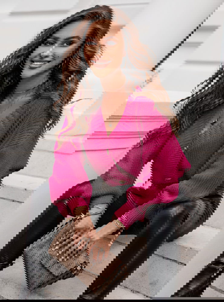 Sweter zapinany na guziki Carine -...