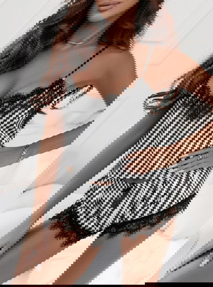 Piżama dwuczęściowa w paski Solele -...