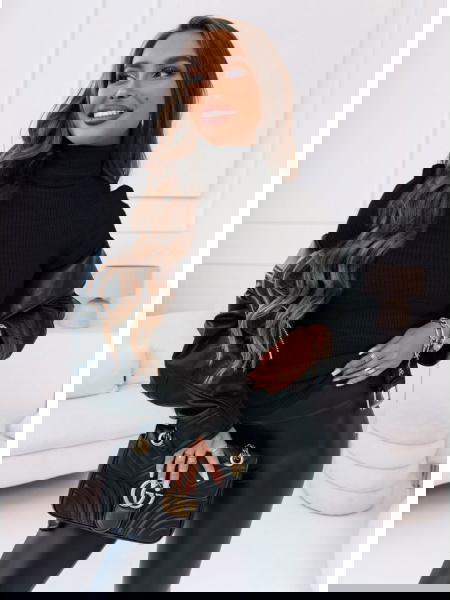 Czarny sweter z golfem i... 2