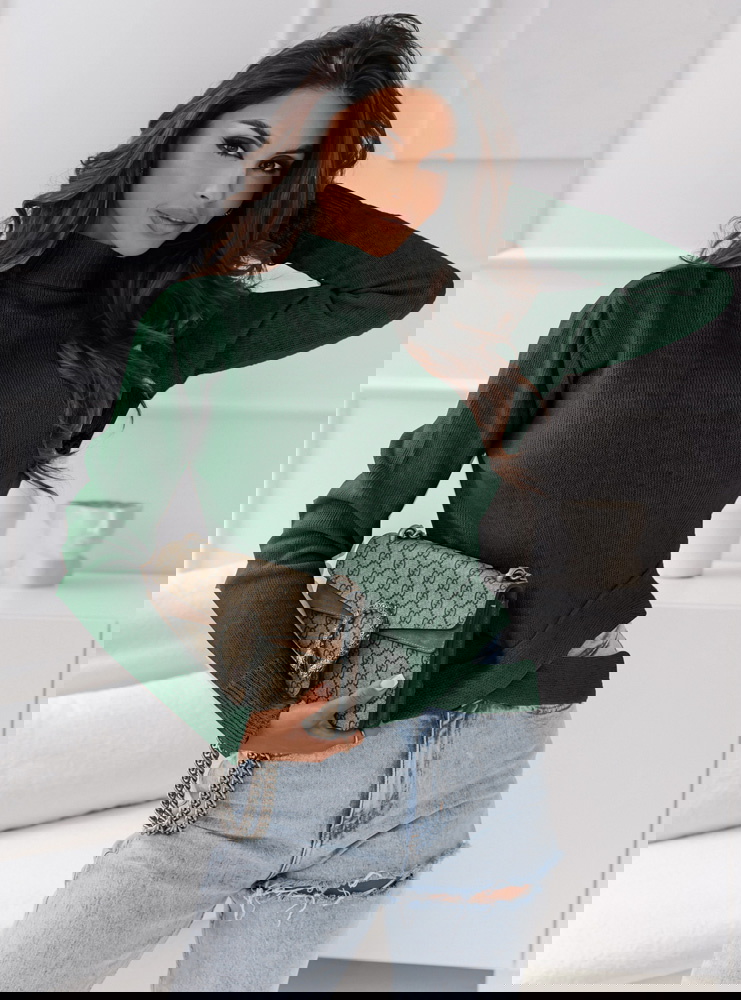 Sweter z ozdobnym dołem Konna -...