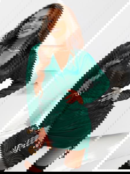 Satynowa sukienka ze... 2