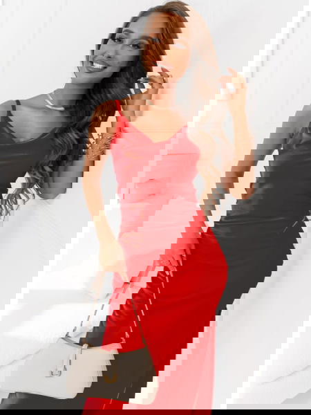 Malinowa satynowa długa... 2