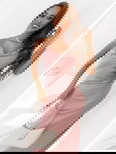 Satynowa długa sukienka na... 2