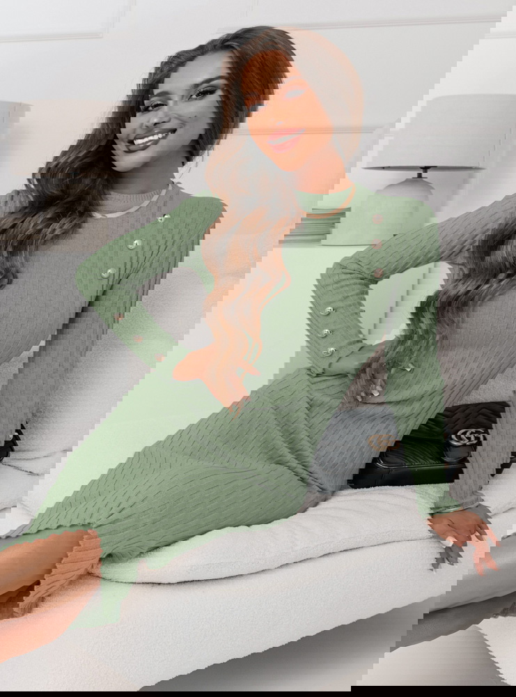 Mineralna sweterkowa sukienka z...