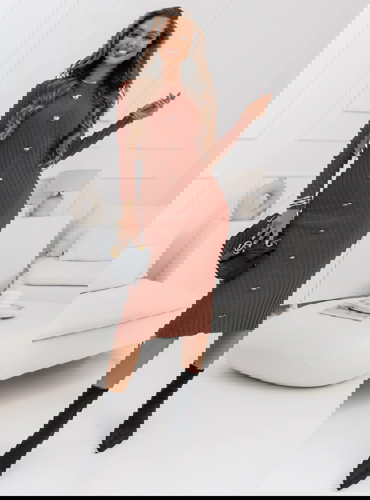 Ceglasta sweterkowa prążkowana...