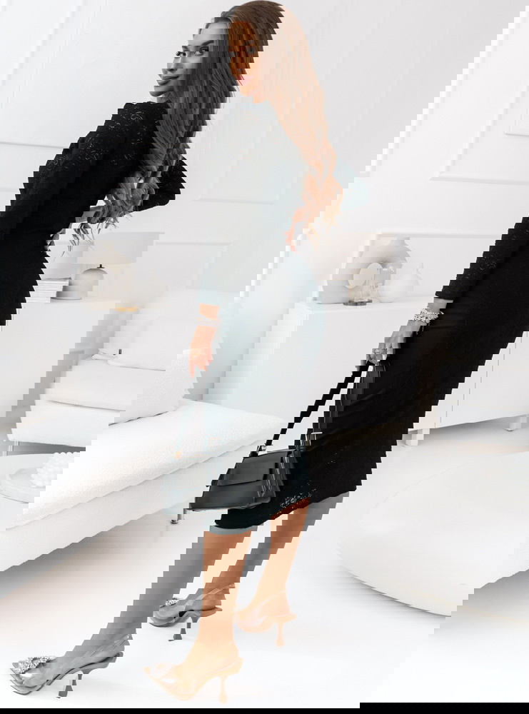 Czarna koronkowa sukienka Molena -...