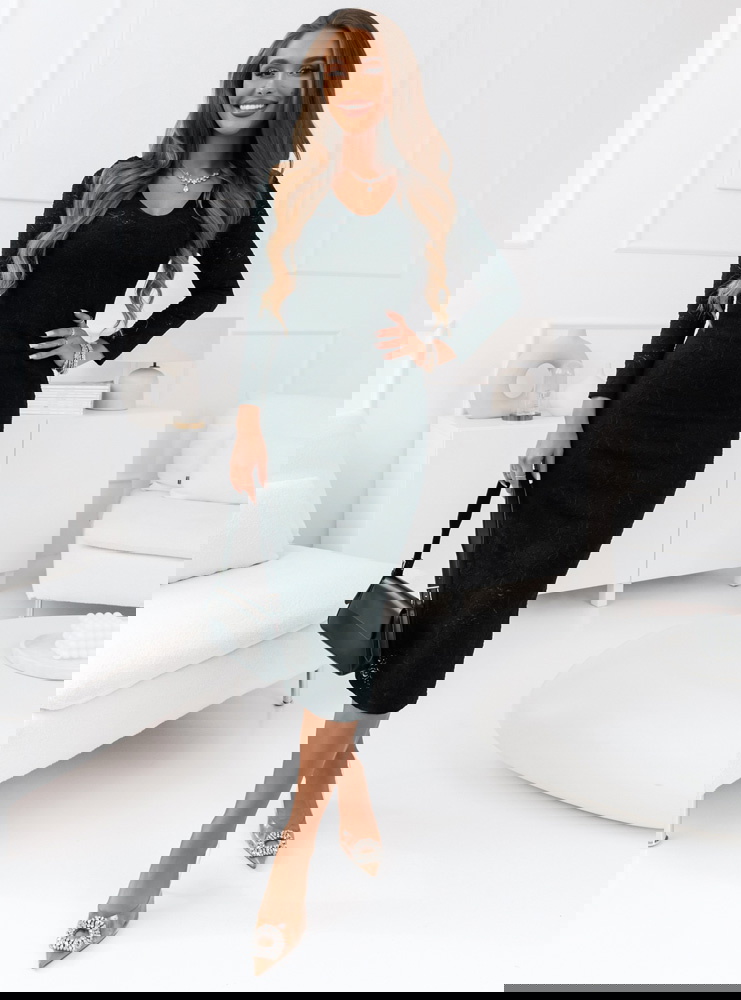 Czarna koronkowa sukienka Molena -...