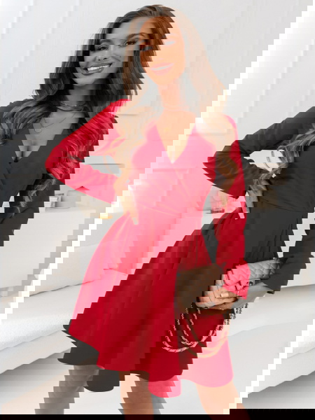 Malinowa sukienka z... 2