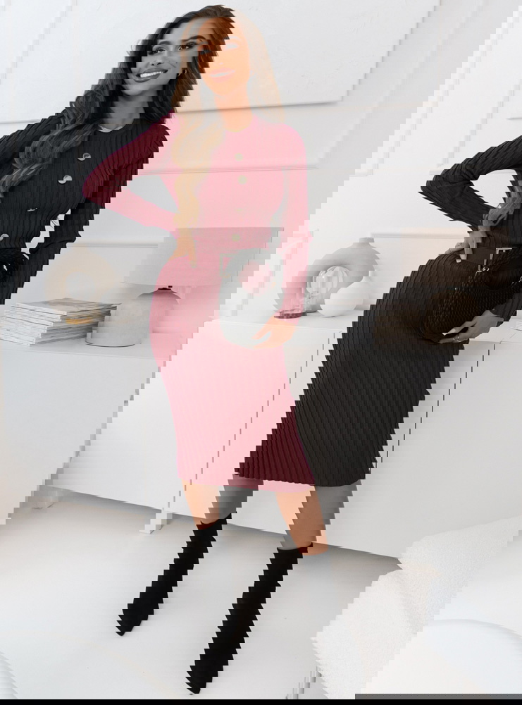 Bordowa sweterkowa prążkowana...