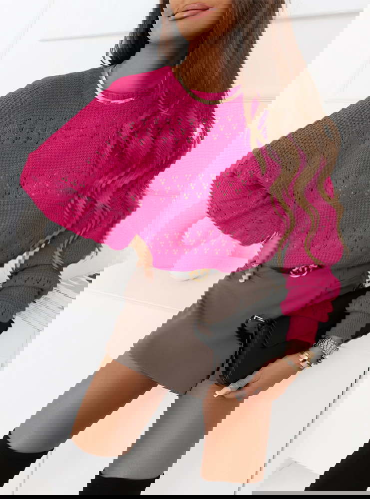 Ażurkowy sweter oversize Avery -...