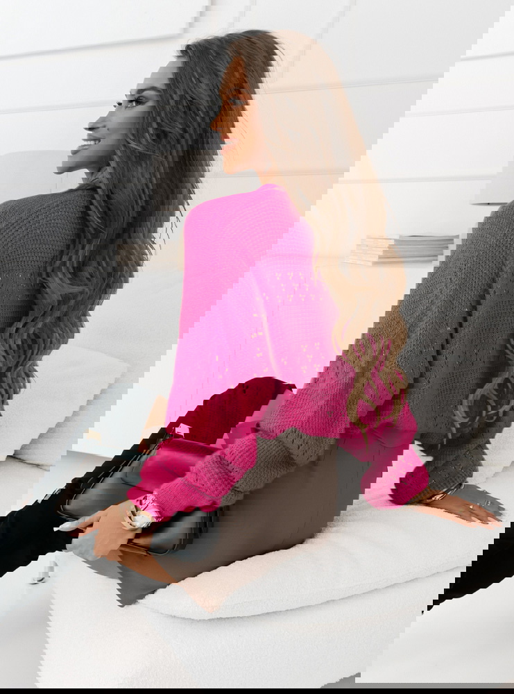 Ażurkowy sweter oversize Avery -...