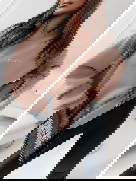 Beżowa logowana bluza... 2